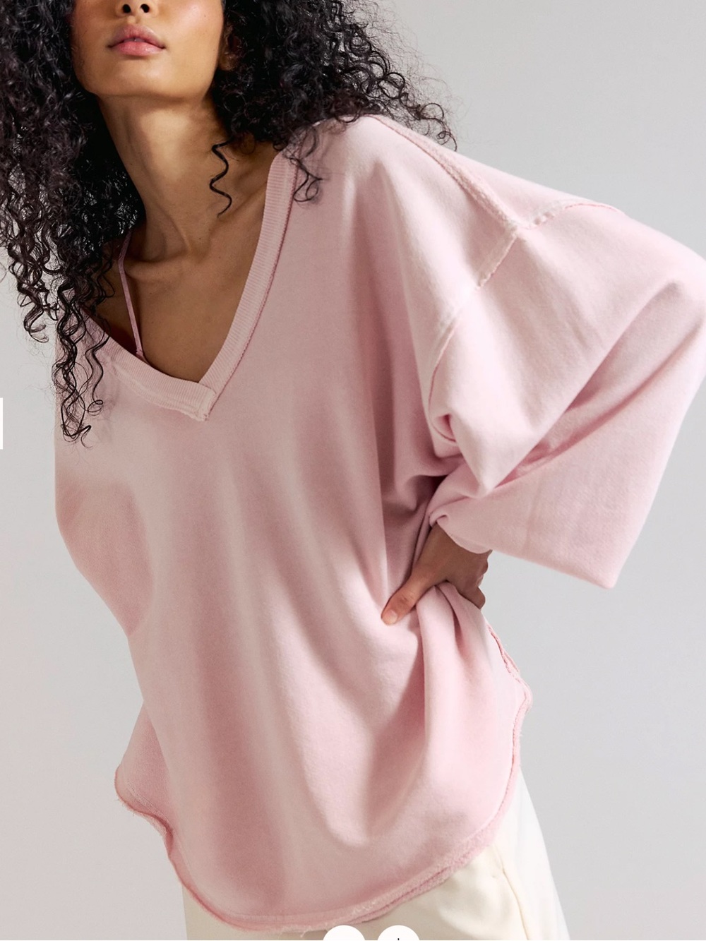 VENICE V NECK SWEATSHIRT LILAC BLOOM